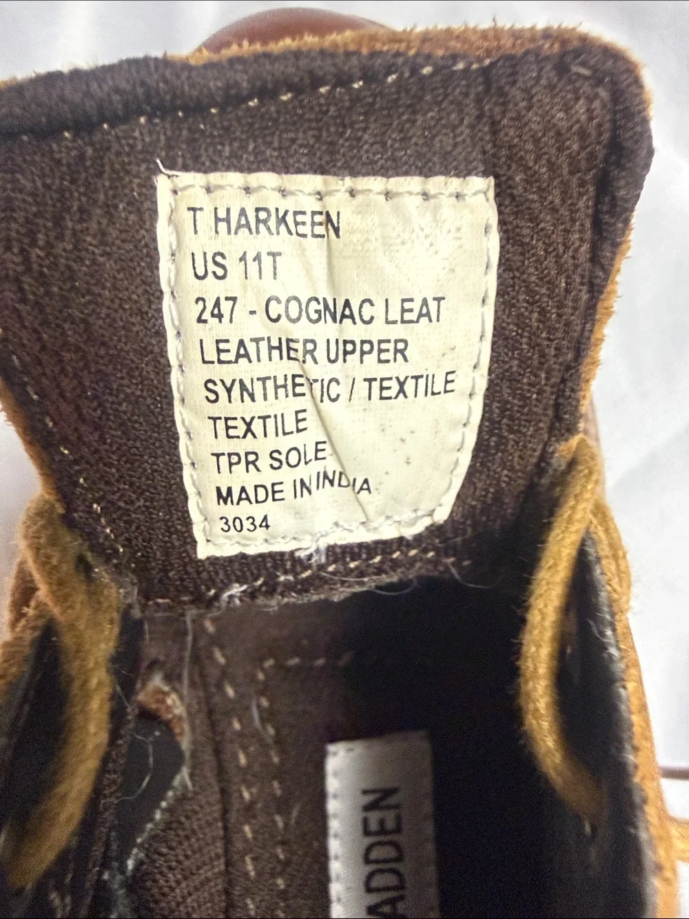 Steve Madden Kids Chestnut Brown Leather Lace-Up Ankle Boots